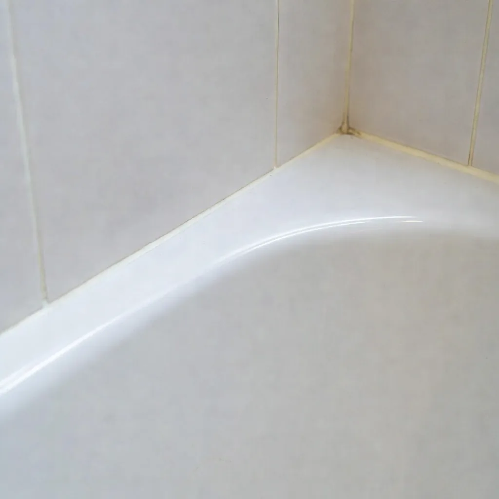 Bathtub chip professionally repaired